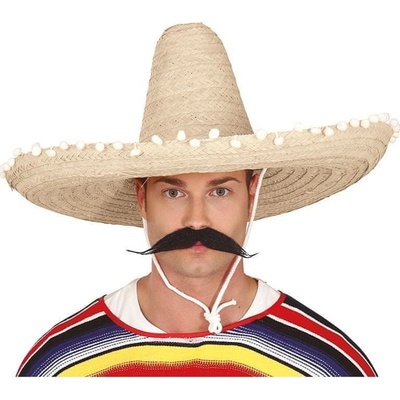 GUIRCA Slaměný klobouk sombrero s bambulkami Mexiko 60 cm – Zbozi.Blesk.cz