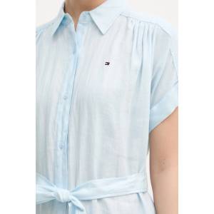 Tommy Hilfiger лятна рокля от лен (WW0WW49641)