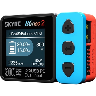 SKYRC Зарядно смарт SkyRC B6neo 2 Smart DC Charger blue/red LiPo 1-6S 15A 300W SK100225-01 (SK100225-01)