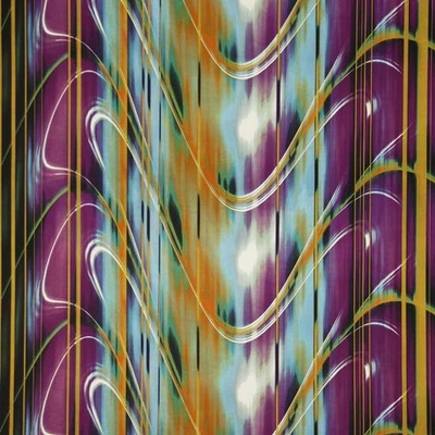 Satén fialovo-modrý, vlny, š.145