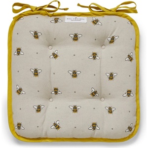 Cooksmart ® Бежова и жълта памучна възглавница за сядане Bumble Bees - Cooksmart ® (1759)