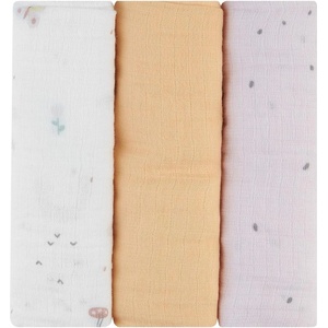 KikkaBoo Комплект 3 бр муселинови пелени 75х75 см Hedge-hugs (31103010087) - bobybaby