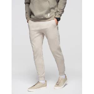 Ombre Clothing Мъжки суитшърт BASIC jogger с ребрирован край - светло бежово V1 OM-PABS-0305 Ombre Clothing Ombre Clothing | Siv | МЪЖЕ | S
