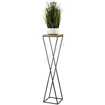 Image 1 of HowHomely Стойка за цветя LOFT 100x24 см черен/кафяв (DD0330)