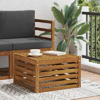 vidaXL Маса за открито Солидно акациево дърво Естествен (900483)