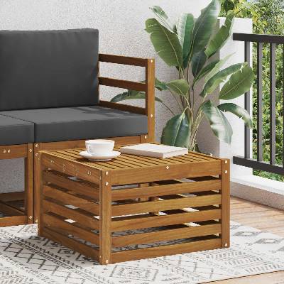 vidaXL Маса за открито Солидно акациево дърво Естествен (900483)