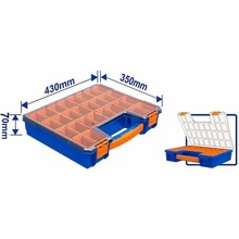 Wadfow Organizér plastový 430 x 350 x 70mm 16.5" WTB1611