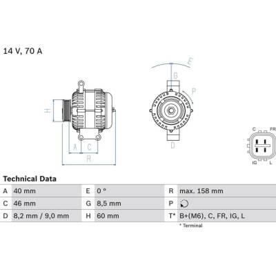 Generátor BOSCH 0 986 082 800