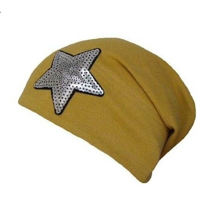 Sando dívčí spadená čepice žlutá