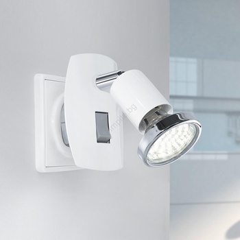 EGLO 902365 - LED светилник за контакт MINI 1xGU10/2, 8W/230V бял (EG902365)