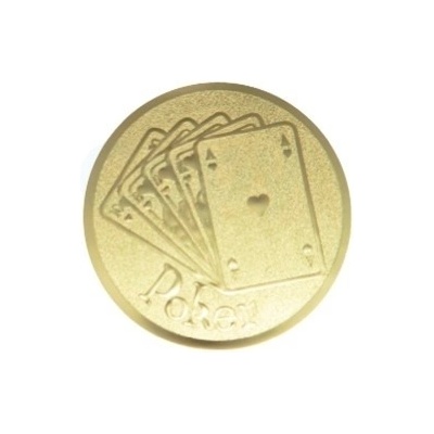Kovový emblém KARTY POKER 117