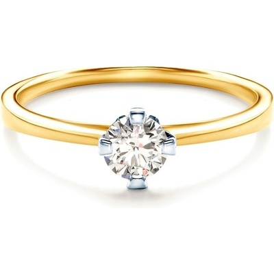 Savicki zásnubní prsten dvoubarevné zlato diamant PI ZB D 00088