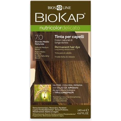 Biokap NutriColor Delicato barva na vlasy 7.0 blond přírodní střední 140 ml