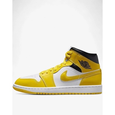 Jordan 1 Mid Shoes White/Yellow