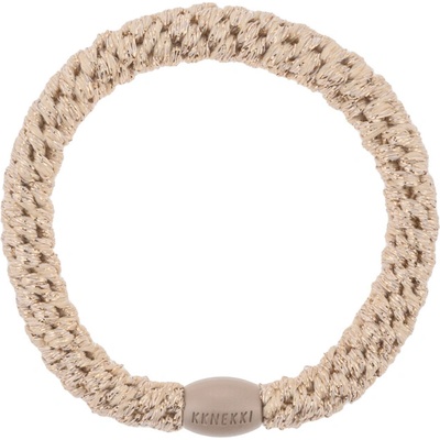 Gumička do vlasov Kknekki Beige Glitter