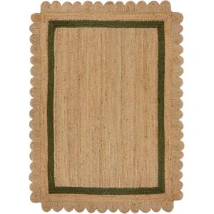 Flair Rugs Ръчно изработен ютен килим в тъмнозелен и естествен цвят 160x230 cm Grace Green - Flair Rugs (503119377870)