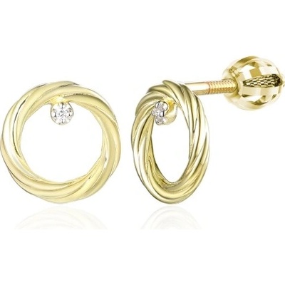 Gems, Peckové náušnice Solmira, kombinované zlato s brilianty, 585-38-3-1589.2ZB0.0.00.HSI.000.05