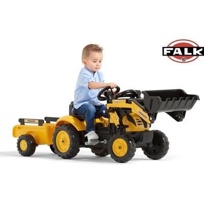 Falk Šliapací traktor 2076M Komastu Pedal backhoe s prívesom