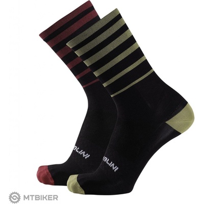 Nalini Gravel socks ponožky čierna/zelená/červená