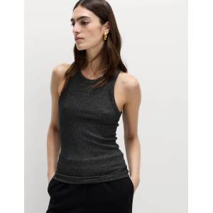 Marks & Spencer Блестящ потник с висок процент памук Marks & Spencer черен Marks & Spencer | Cheren | ЖЕНИ | 8