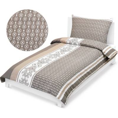 Sconto obliečky KÁVOVÝ ORNAMENT 70x90 140x200