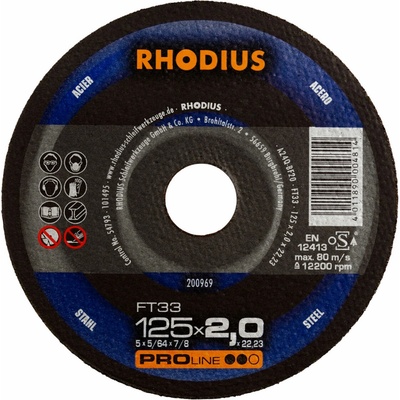 Rhodius Rezný kotúč 125 x 2,0 x 22,23 mm 200969
