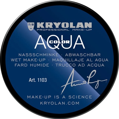 Kryolan Aquacolor čierna farba na tvar 55 ml