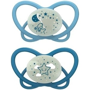NIP Бебешка залъгалка NIP Green - My Butterfly Night, 0-6 м, 2 броя, сини (4000821426184) - baby