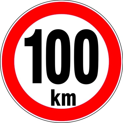 RAFO Samolepka Nejvyšší rychlost 10, 15 - 300 km, průměr 15 cm Varianta: 100