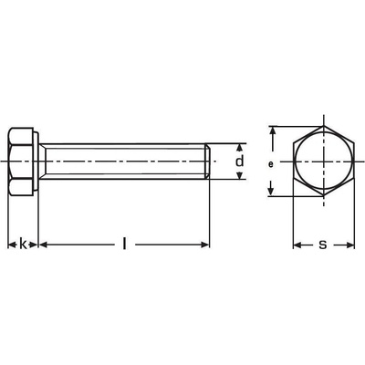 šroub M24x110 ZINEK 8.8 šestihranný, celý závit, DIN 933