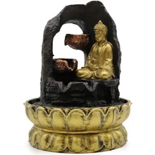 AWM Pokojová vodní fontána Zlatý Meditující Buddha 30 cm