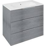 SAPHO Cirasa - Шкаф за мивка 80x75x46 см, 3 чекмеджета, сребрист дъб CR831-1111 (CR831-1111)