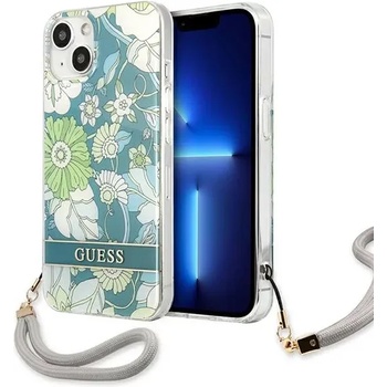 GUESS GUHCP13MHFLSN iPhone 13 6, 1" green hardcase Flower Strap (GUHCP13MHFLSN)