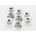 Traxxas Nuts, 4mm flanged nylon locking (steel, serrated) (8), TRX3647 (TRX3647)