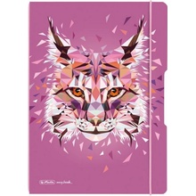HERLITZ Zošit Flex Wild Animals A4 linajkový štvorčekový PP rys