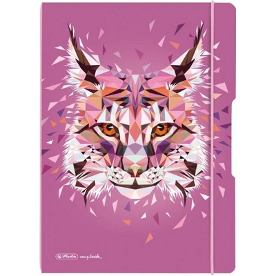 HERLITZ Zošit Flex Wild Animals A4 linajkový štvorčekový PP rys