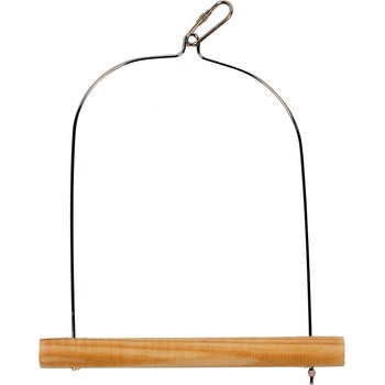 Duvo Plus Wooden Bird Swing - Дървена кацалка за клетки на птици 24х17.5х1.5 см