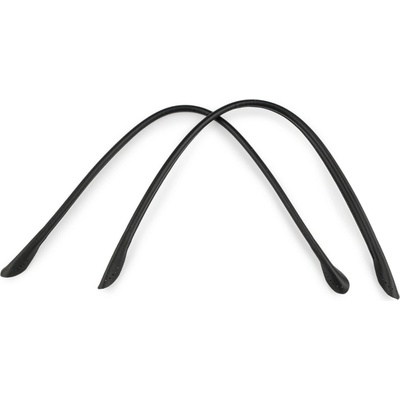 Koženková ucha na tašky délka 60 cm černá 2 ks