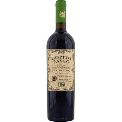 Doppio Passo Puglia Primitivo BIO Červené 13% 0,75 l (čistá fľaša)