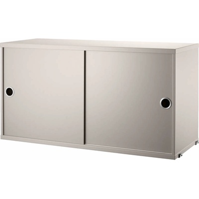 String Komoda String Cabinet With Sliding Doors 78x30, beige
