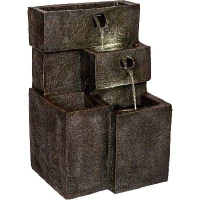 Kaskádová dekorativní vodní fontána na zahradu / na balkon / do bytu, osvětlení, 76 cm