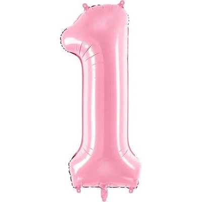 Party Deco Фолиев Балон Цифра, Розово, 86cm - 1 (FB1P-1-081)
