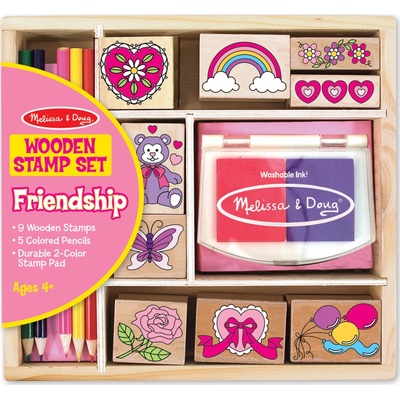 Melissa & Doug Dřevěná razítka Přátelství