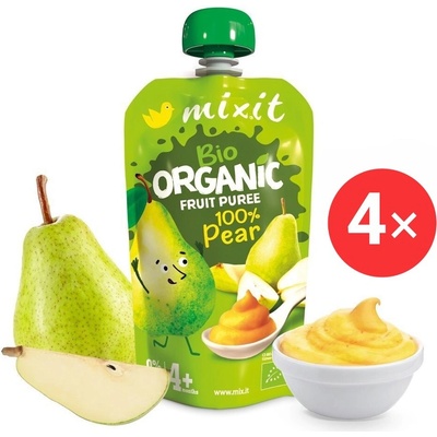 Mixit BIO ovocná kapsička 100% Hruška 4× 120 g – Zboží Dáma