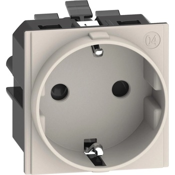 Image 1 of BTicino Контакт ШУКО 2P+E 2 мод. 16A детска защита авт. клеми цвят Крем Living Now - KM4141A (KM4141A)