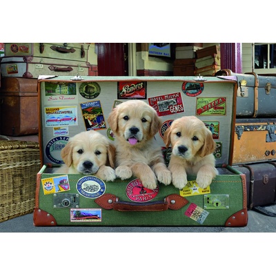 Educa - Puzzle Puppies in the luggage - 500 piese