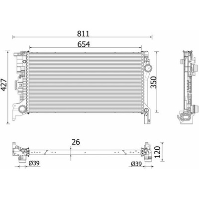 Chladič motora MAHLE BEHR *** PREMIUM LINE *** CR 2335 000P