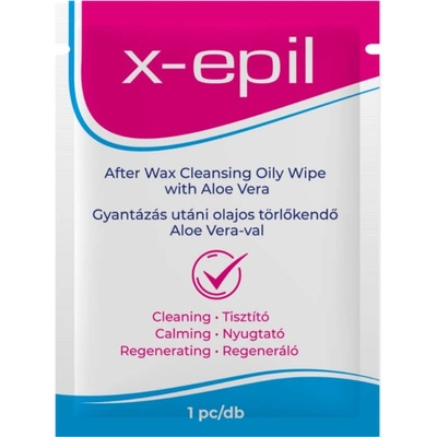 X-Epil Olejová utierka po voskovaní 1ks Aloe Vera