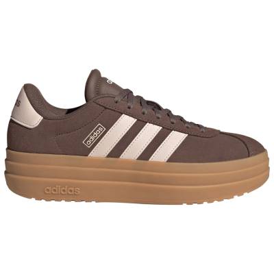 Дамски маратонки adidas Women's VL Court Bold Sneakers - Earth Strata / Wonder Quartz / Gum3 - размер 41 1/3 (EU) (124-0785-1219)