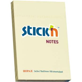 Stick`n Stick'n Самозалепващи се листчета, 76 x 51 mm, пастелни, жъл (1040100112)